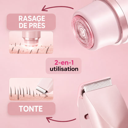 Rasoir Intime Femme Lunelya™ — Peau Lisse, Zéro Irritation